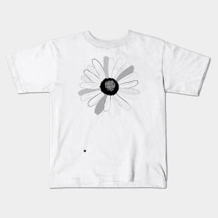 Line Drawing: Sunflower Kids T-Shirt